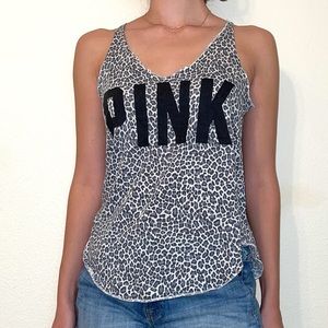 PINK Victoria’s Secret Leopard Printed Sleep Tank